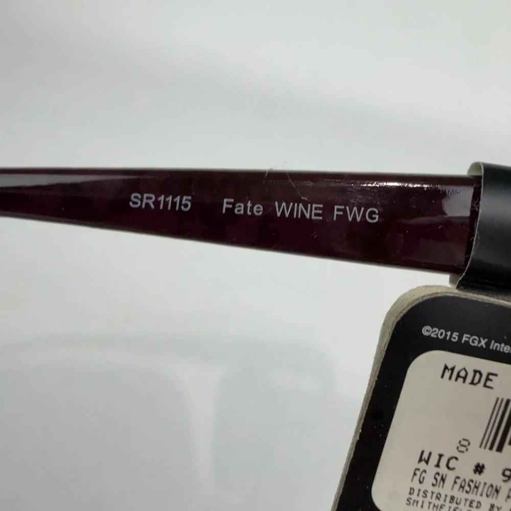 Foster Grant Fate Wine Sunglasses Women SR1115 Brown Gradient Lens MaxBlock New